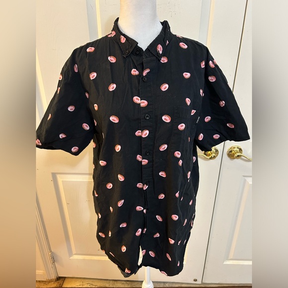 CUTE!!! Molokai Surf Co Hawaiian shirt with - yes! - pink glazed donuts! XL - Picture 1 of 9